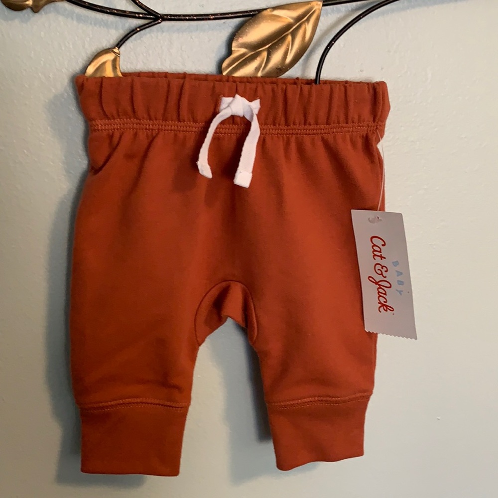 Cat and Jack orange baby newborn sweatpants